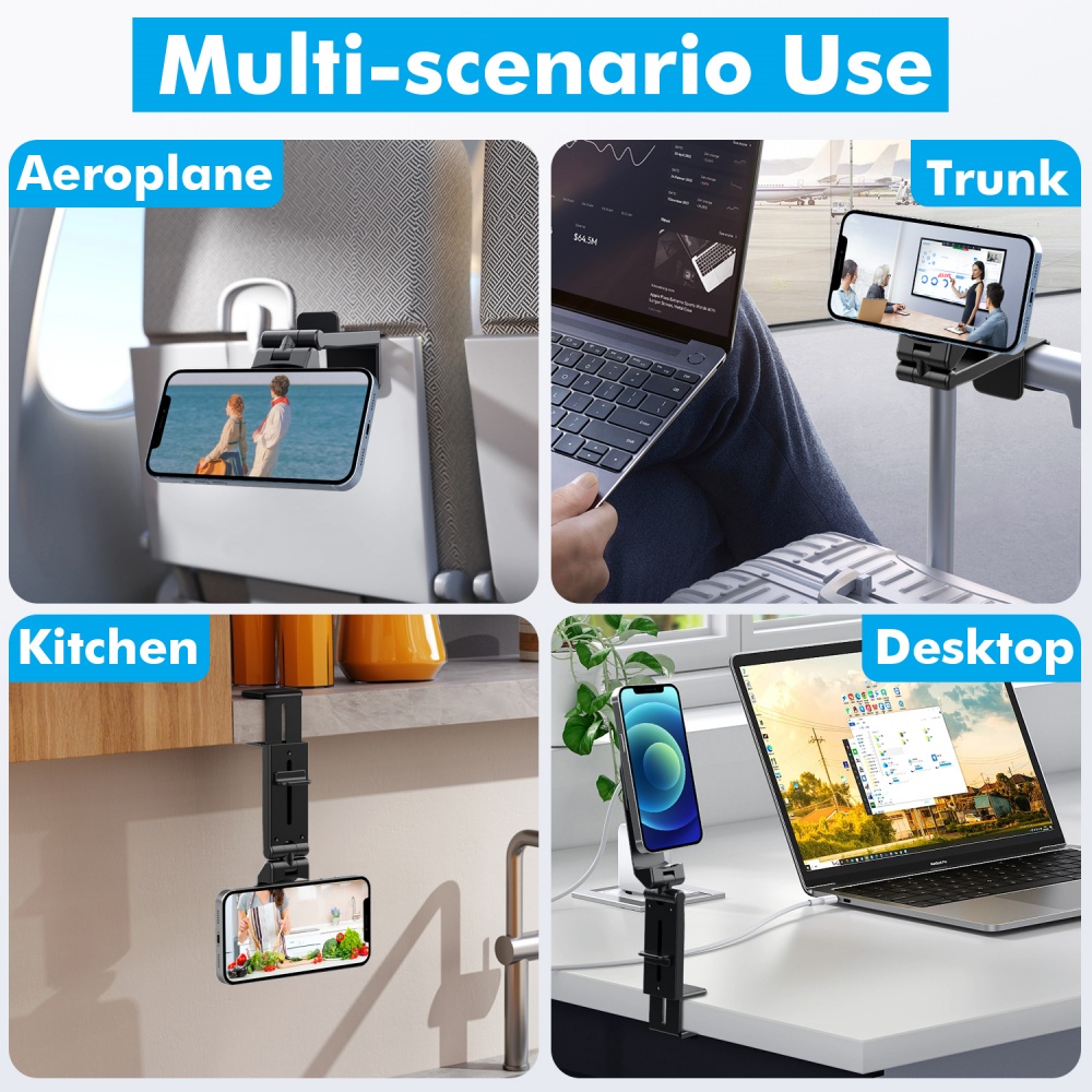 Phone Holder Airplane - Foldable Magnetic Phone Holder for Airplane