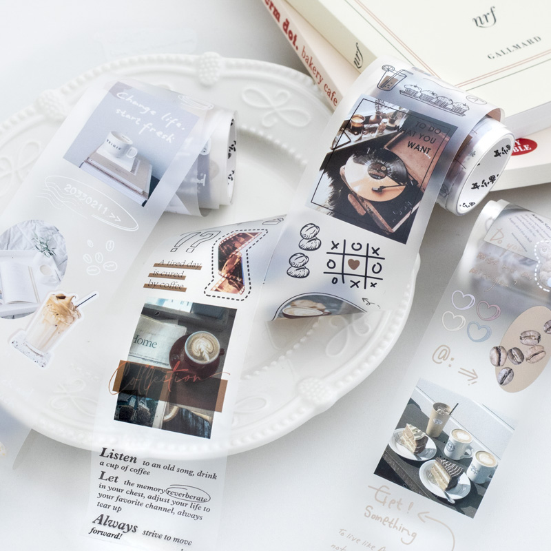 Travel Journal Accessories - 6 styles 50mm*200cm Poems For Coffee