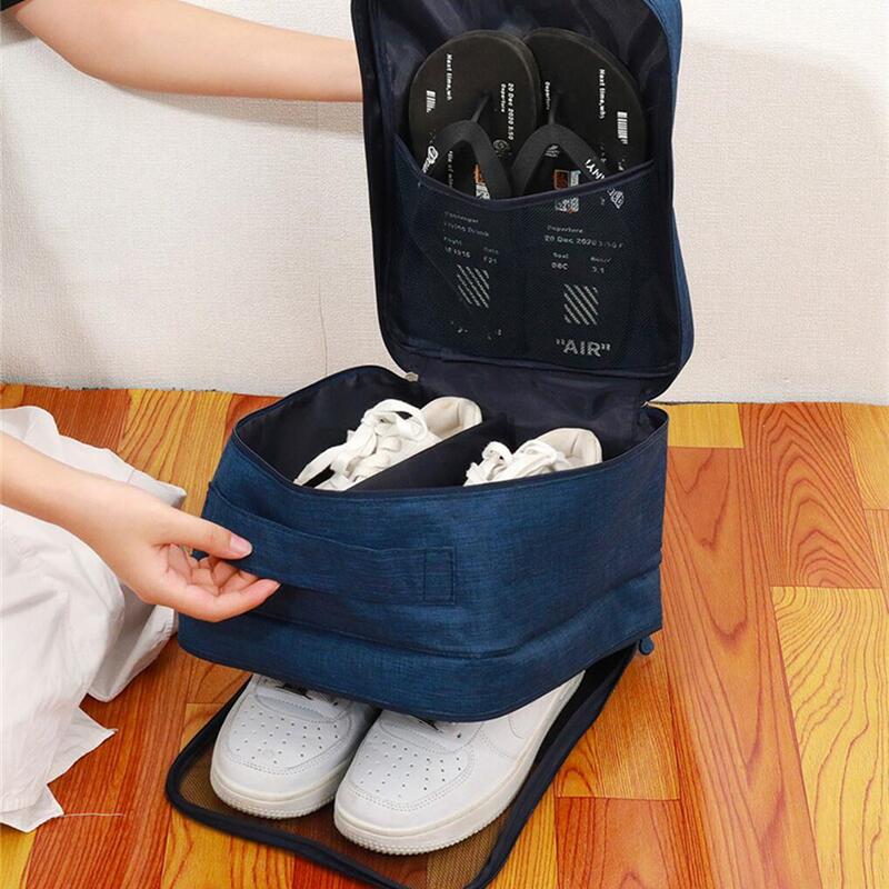 Travel Accessories Kit For Men - 3 Layers Shoes Bag Travel Storage
