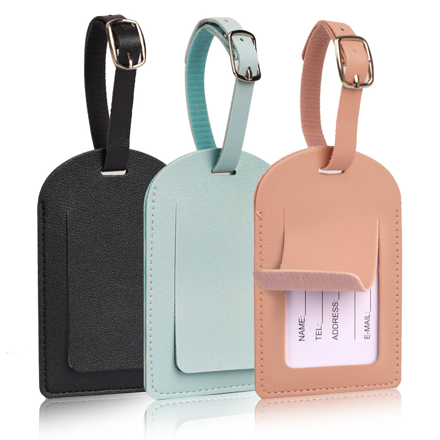 Women Men Luggage Tags PU Leat - Travel Accessories Kit For Men recension och pris