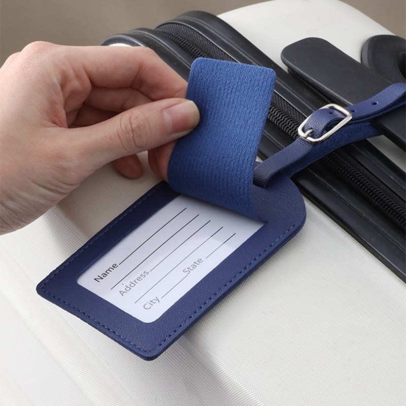 Women Men Luggage Tags PU Leat - Travel Accessories Kit For Men recension och pris
