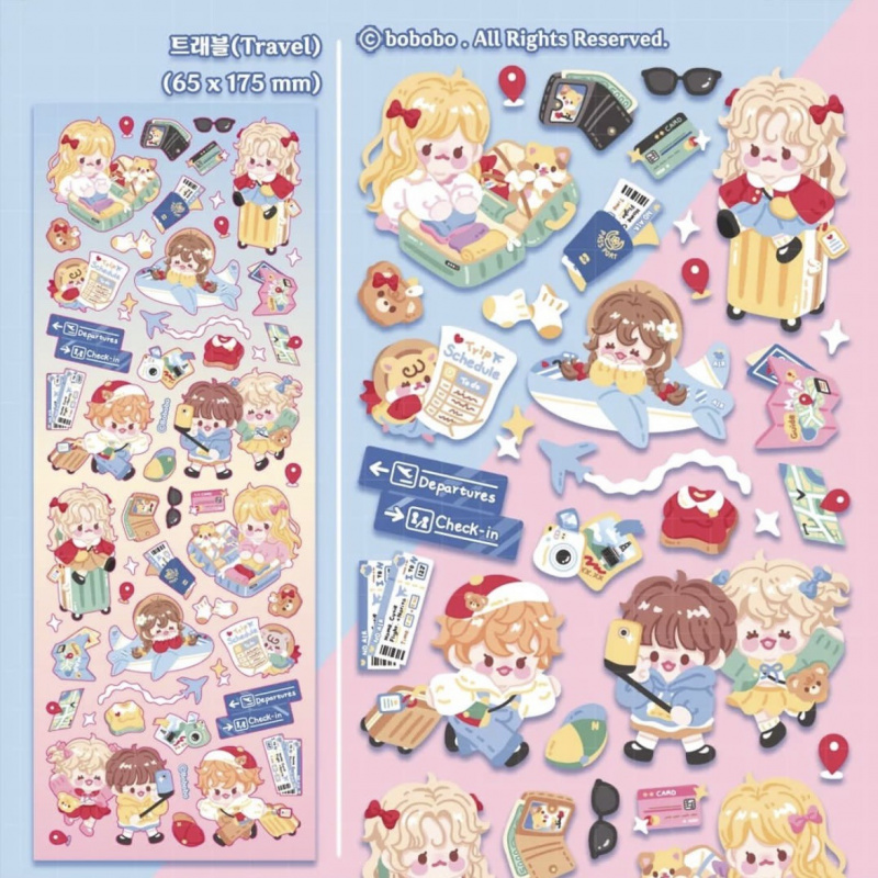Korean bobobo Stickers Hand Ac - Travel Journal Accessories recension och pris
