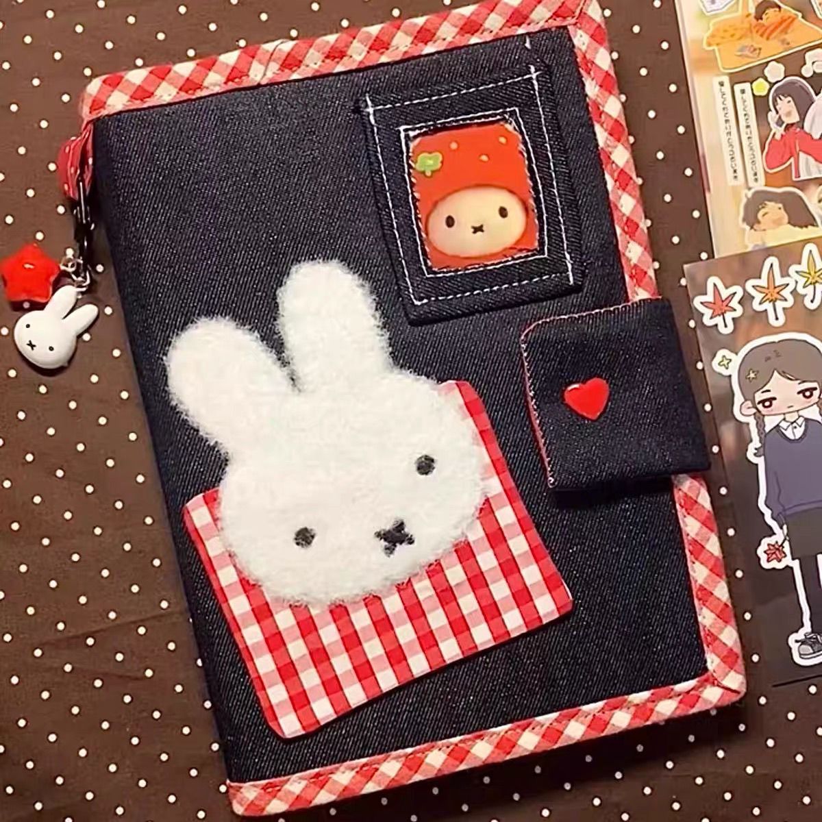 A6 Cute Miffy Rabbit Denim Loo - Travel Journal Accessories recension och pris
