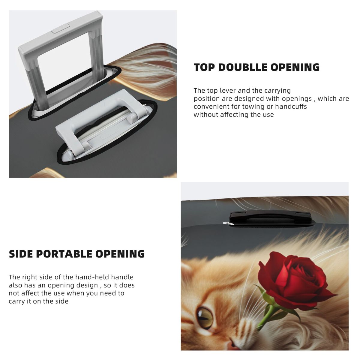 Kawaii Elegant Long-haired Cat - Travel Accessories Long Flight recension och pris