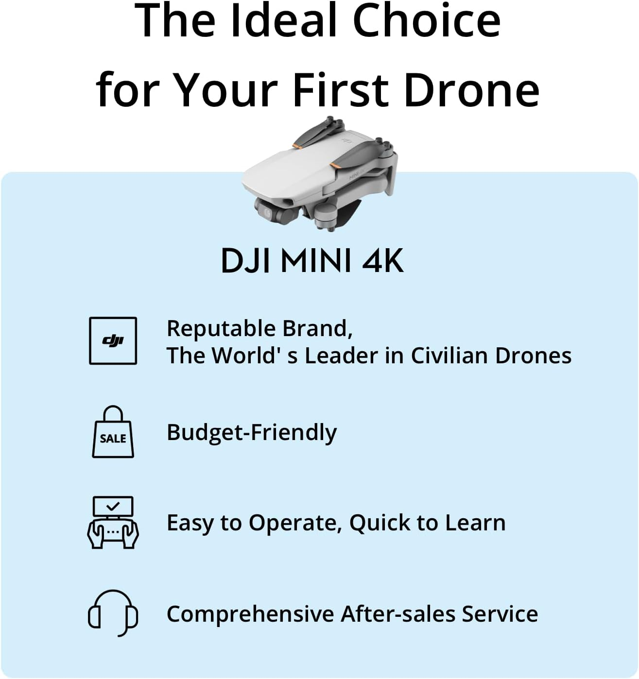 DJI Mini 4K Drone with Optiona - Travel Accessories Long Flight recension och pris