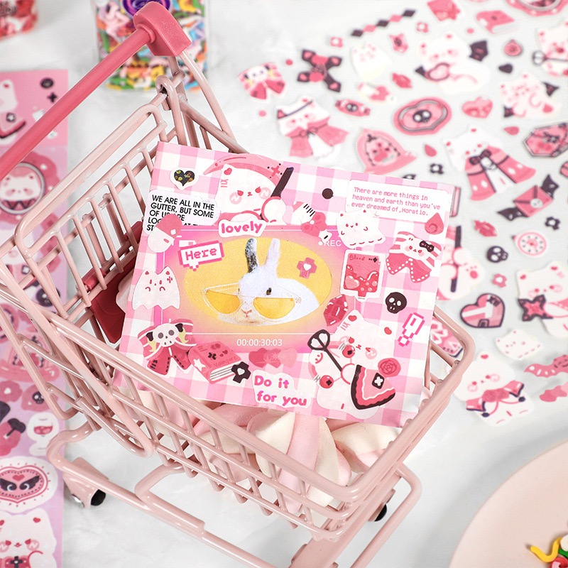 1/4PCS Kawaii Cartoon Rabbit D - Travel Journal Accessories recension och pris