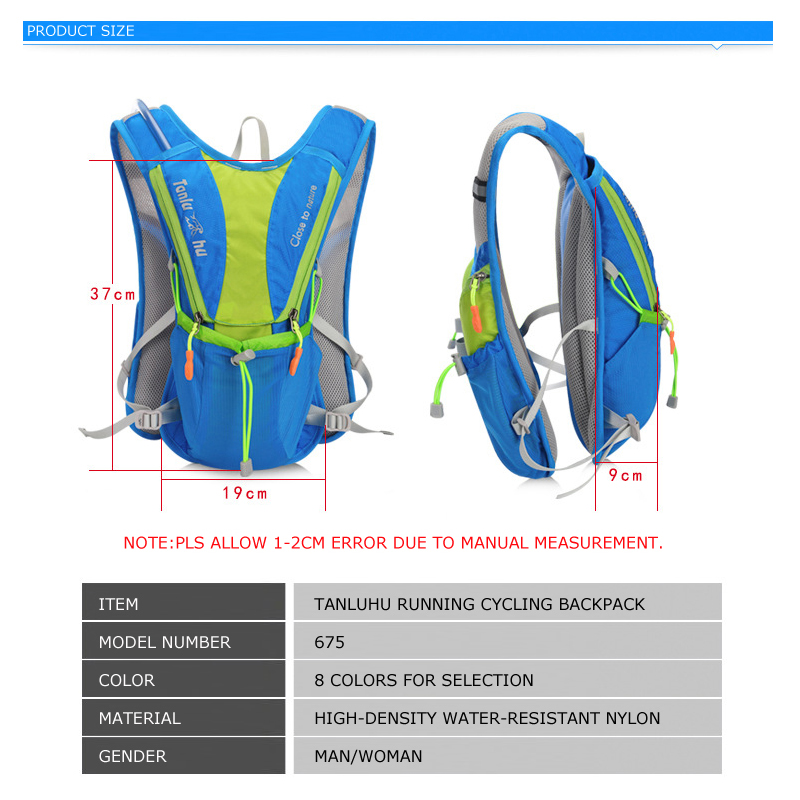 TANLUHU 675 Ultralight Outdoor - Hydration Pack Backpack recension och pris