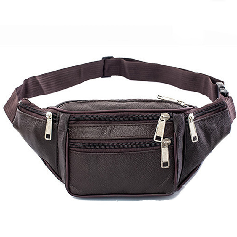 Leather Men Waist Chest Bag Th - Money Belt Hidden recension och pris