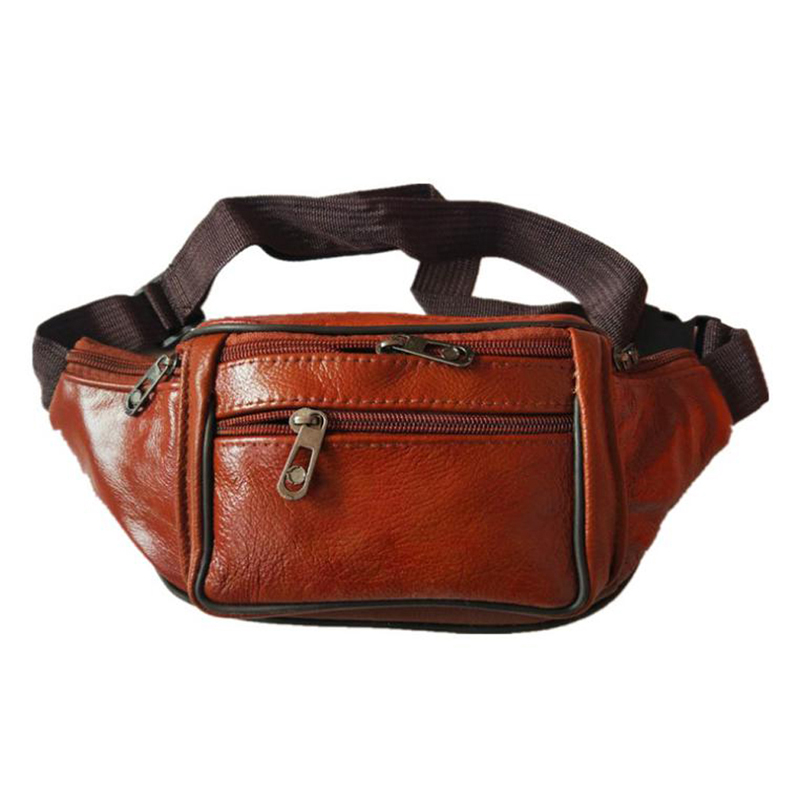 Leather Men Waist Chest Bag Th - Money Belt Hidden recension och pris
